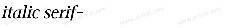 italic serif字体转换 italic serif字体转换